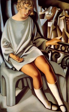 Tamara de Lempicka Werke - Kizette auf dem Balkon 1927 zeitgenössische Tamara de Lempicka